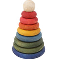 Wooden Story Rainbow Round Pyramid - Montessori Stacker