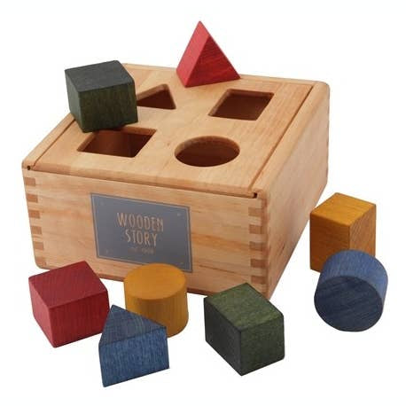 Wooden Story Rainbow Shape Sorter Box